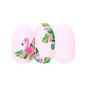 Color Street FLAMIN-GOALS Pink Flamingo Palms Tropical Nail Set